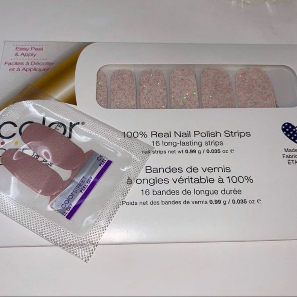 Color Street | Wannabe a sweet glittery pink on a clear base, nail strips - Picture 1 of 14